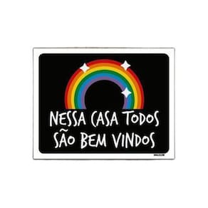 Kit 10 Placas Decorativa - Nessa Casa Todos São Bem Vindos