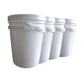 Balde 20L Alça Plast P Café - 4 Unid