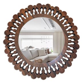 Espelho Decorativo Moldura Madeira Pegui Quebec 85 Cm