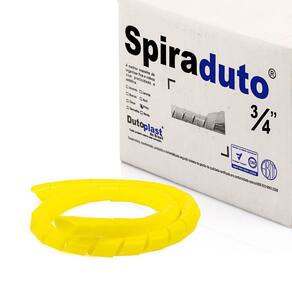Organizador Fios E Cabos Spiraduto 3/4 Amarelo - 45 Mt