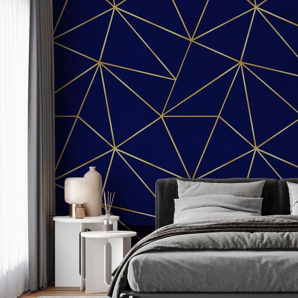 Kit 3 Rolos Papel De Parede Adesivo Zara Azul Dark 3,0M