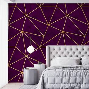 Kit 8 Rolos Papel De Parede Adesivo Zara Roxo Dark 3,0M
