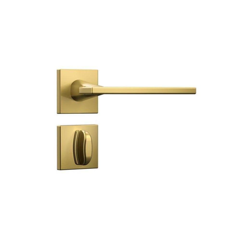 Fechadura Porta Banheiro Wc Dourada Gold Stam Classic 40Mm