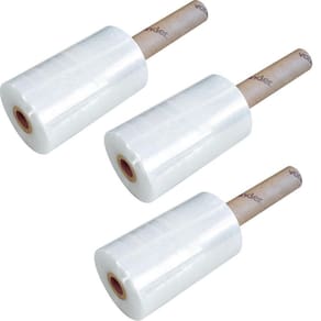 Kit 3 Filme Stretch Plastico Empacotamento Manual 150Mmx300M