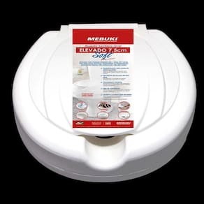 Assento De Vaso Elevado 7,5 Cm Soft - Branco - Mebuki