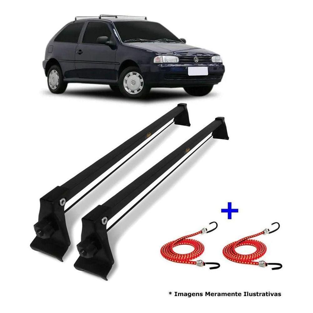 Rack Teto Bagageiro + 2 Elasticos Gol 2 Portas Bola G2 G3 G4