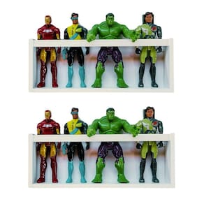Kit 2 Nichos Parede Bonecos Marvel Prateleira Barbie Pelúcia