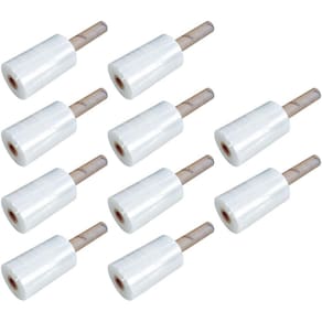 Kit 10 Filme Stretch Plastico Empacotamento 150Mm X 300M Vd