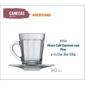 24 Xícara Café Americano Com Pires Café Expresso Curto 90Ml