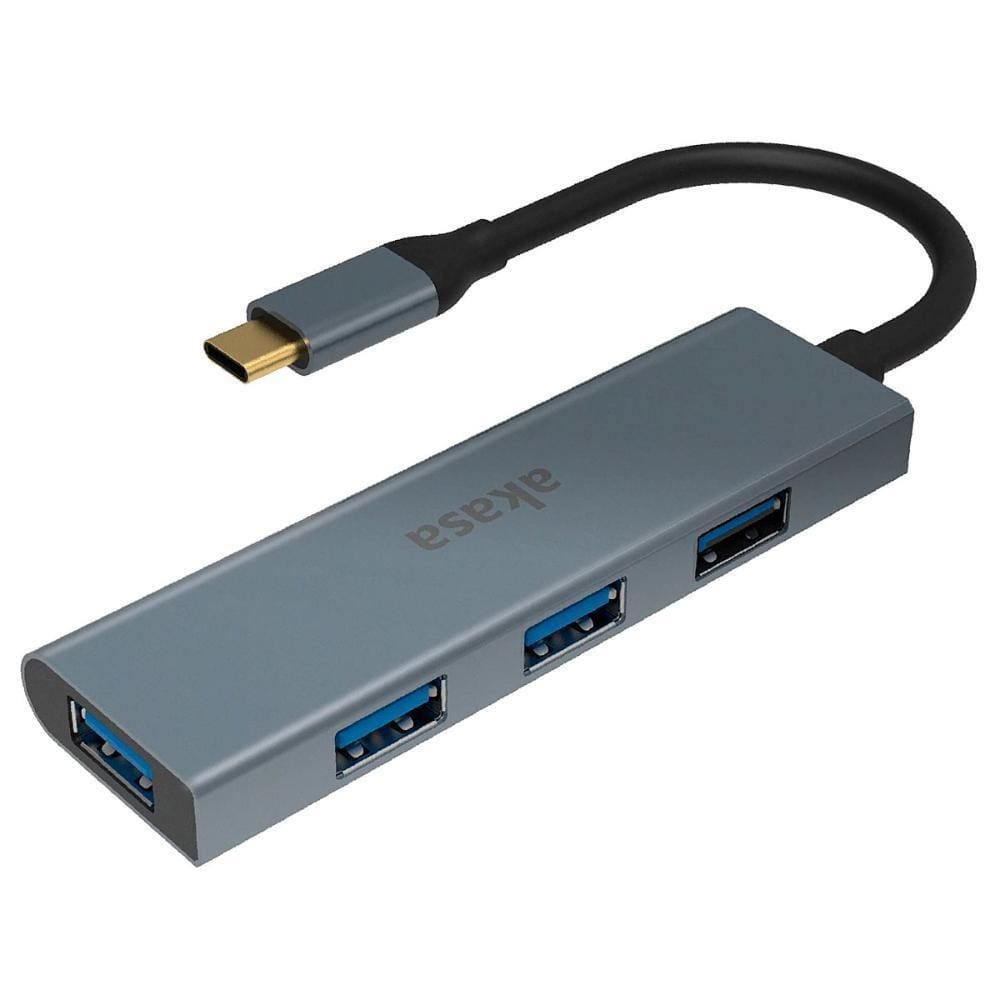 Hub Usb-C - 4 Portas Usb 3.0 - Akasa Ak-Cbca25-18Bk