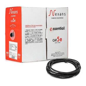 Cabo De Rede Nexans Cat5E Preto - 80 Metros