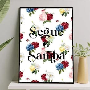 Quadro Decorativo Segue O Samba 45X34Cm - Com Vidro