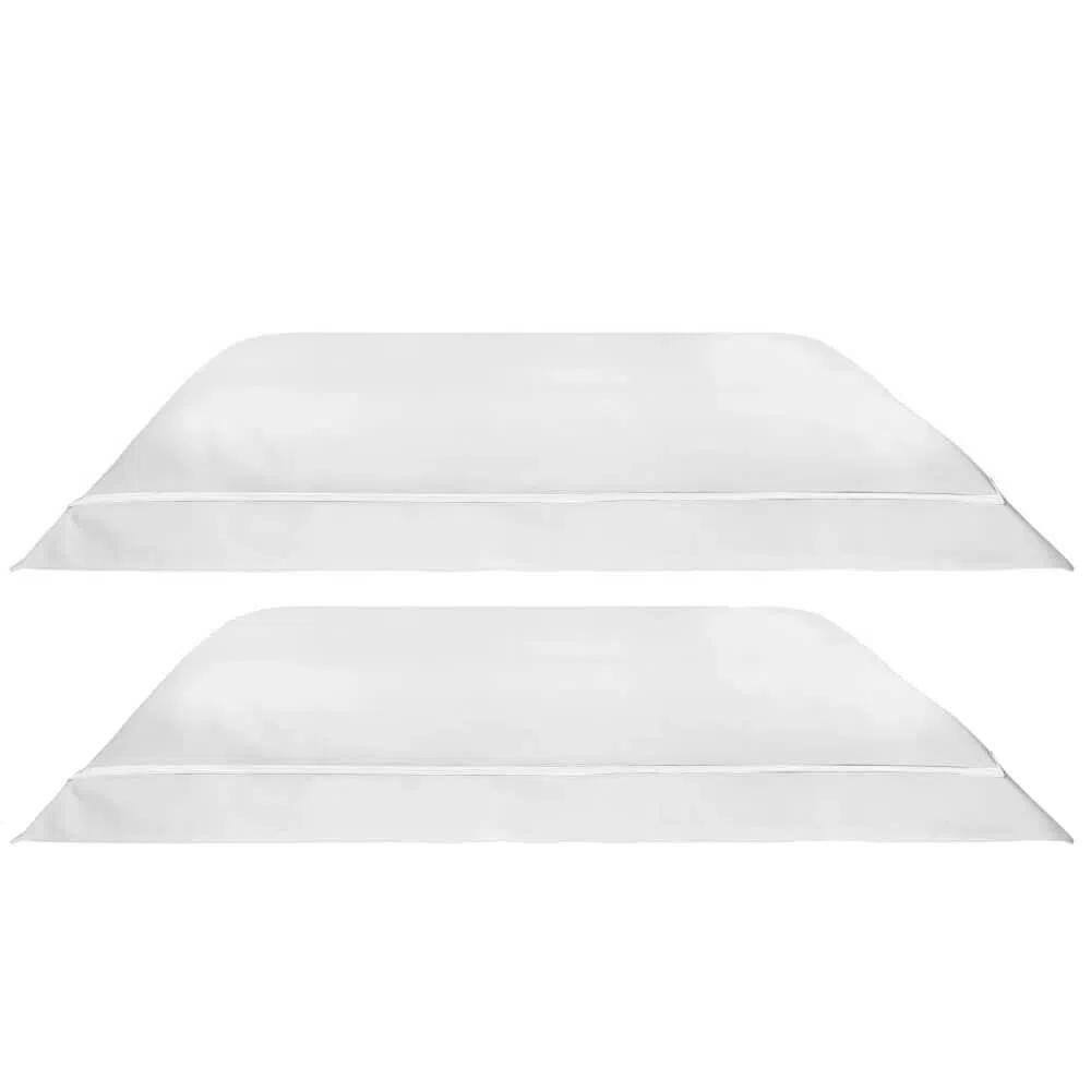 Kit Com 2 Fronhas 300 Fios Lazio - Kacyumara Branco / Branco