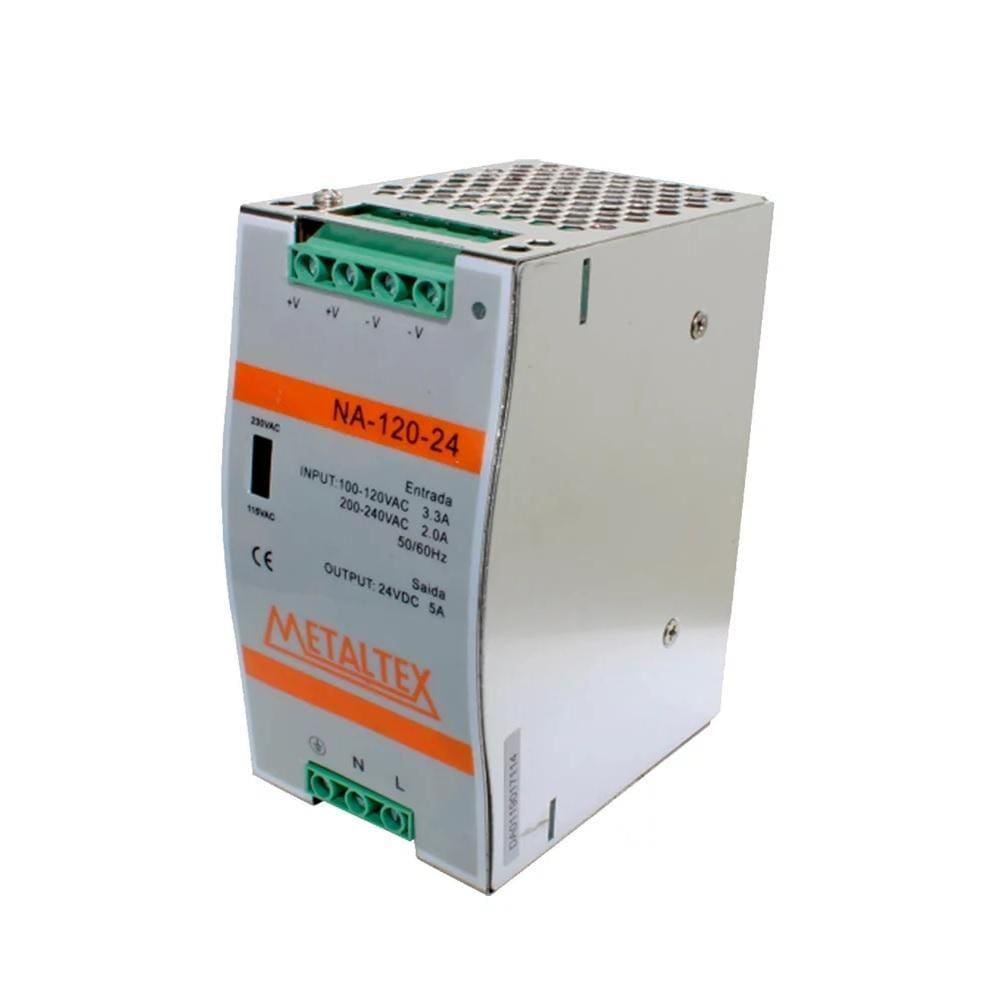 Fonte Chaveada 110/220V Saída 24Vcc 5A Na-120-24 Metaltex