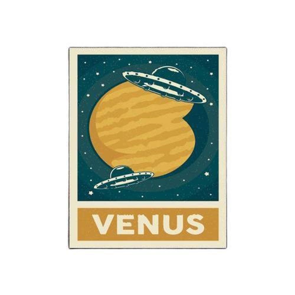 Kit 5 Placas Decorativa Espaço - Planeta Venus
