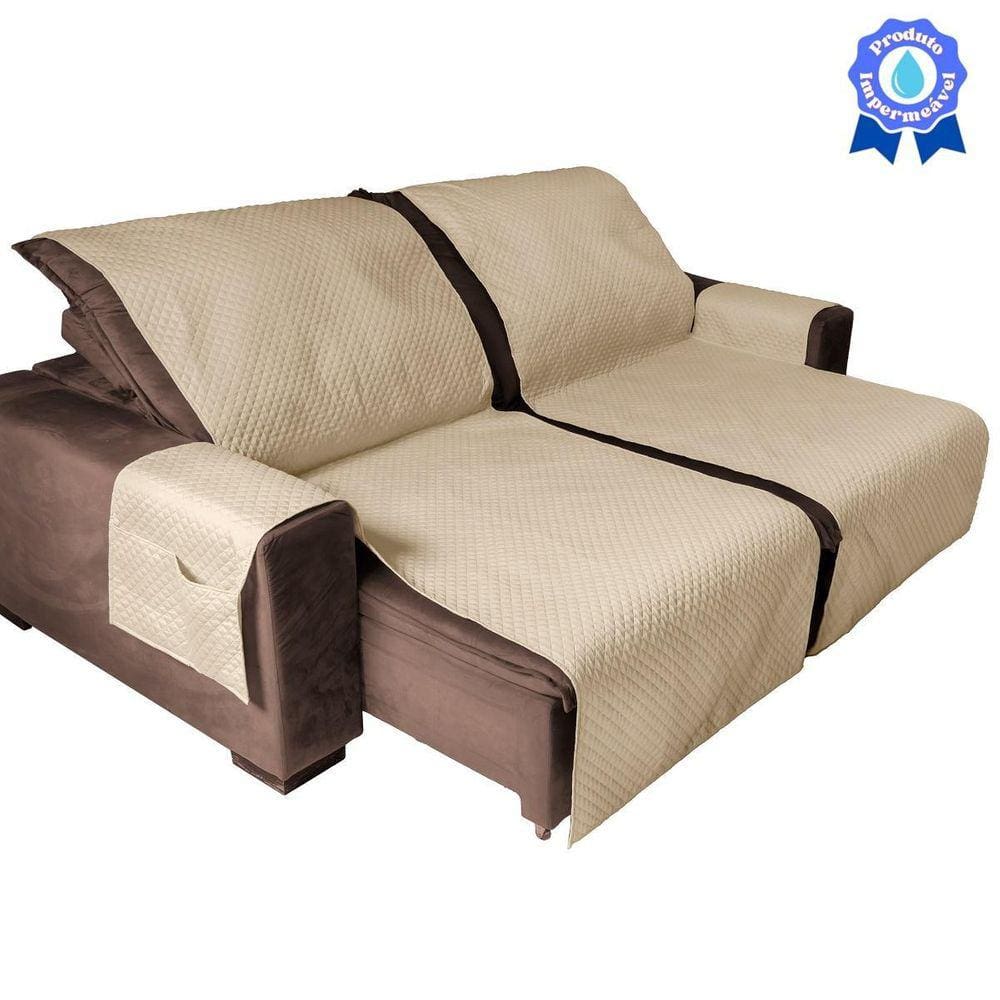 Capa Para Sofá-Cama Modelo Impermeável Cáqui 2,20M X 2,4