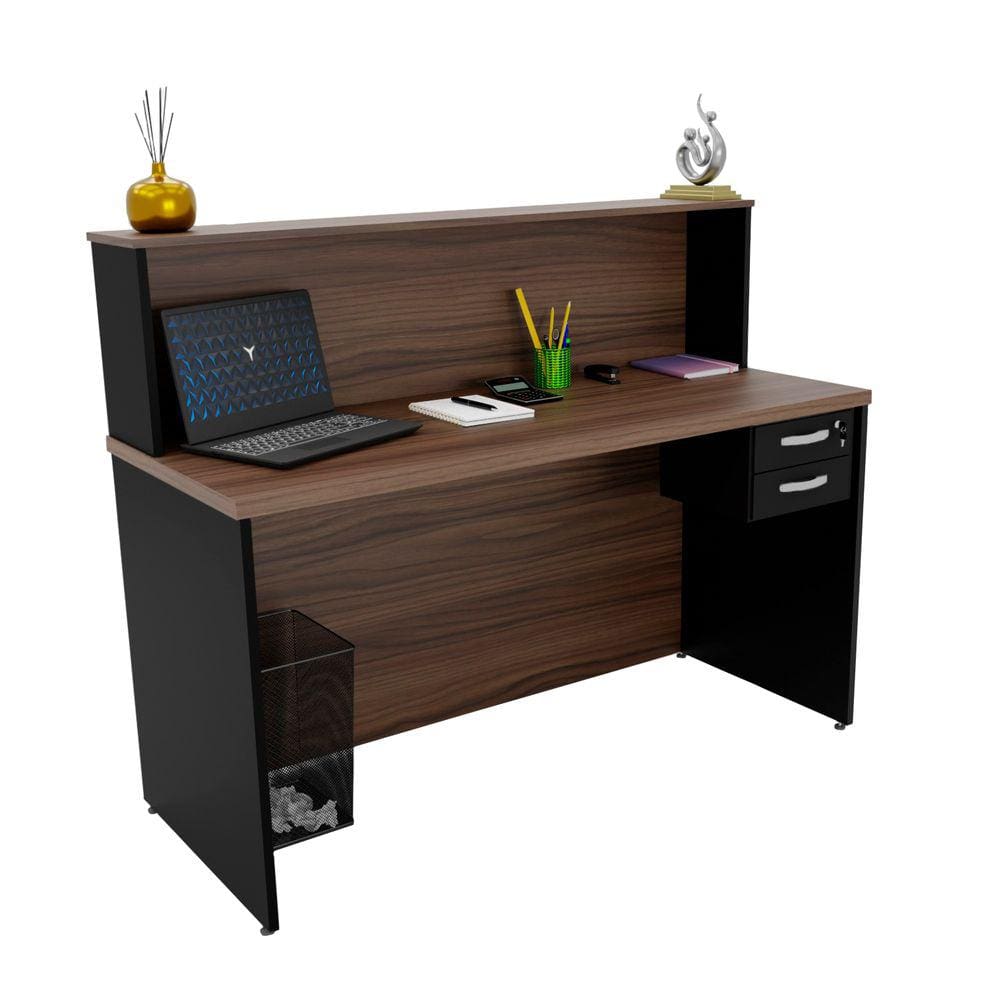 Balcão Atendimento Recepção Consultório 1200x600 C/Gaveteiro