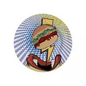 Conjunto de 6 Pratos de Sobremesa - Burguer Collection