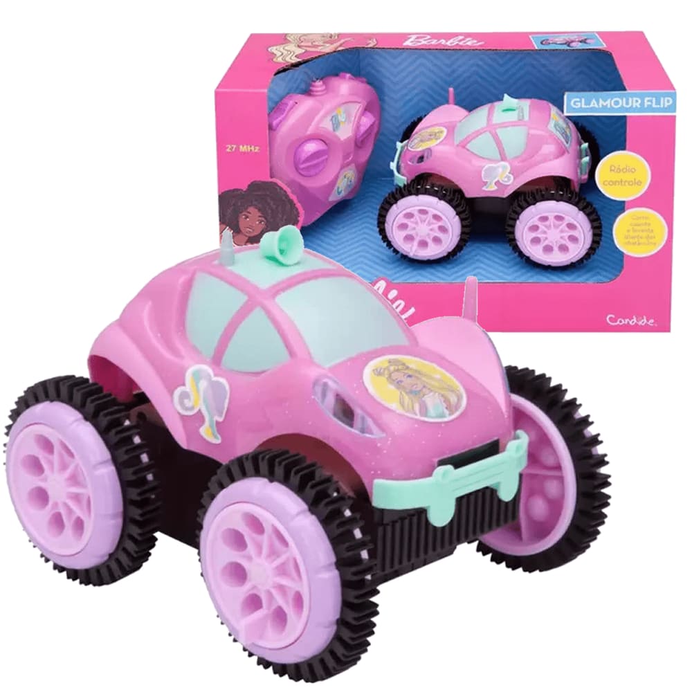 Carrinho De Controle Remoto Barbie Fashion Driver 1834 Candide