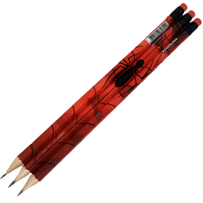 Lápis Preto c/ borracha Molin Spider Man aranha 3 unidades