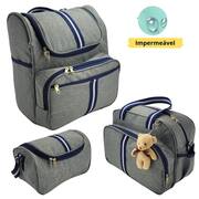 Mochila Infantil 3 Em 1 LAMOGRAFY - Com Laço, Bolsa De Ombro E Estojo - Impermeável - 31x17x40cm