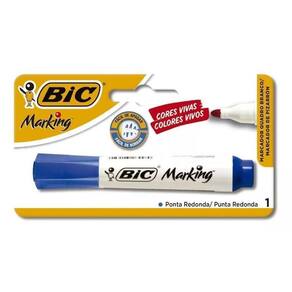Pincel Marcador Quadro Branco Bic Canetao Caneta Azul Recarregável