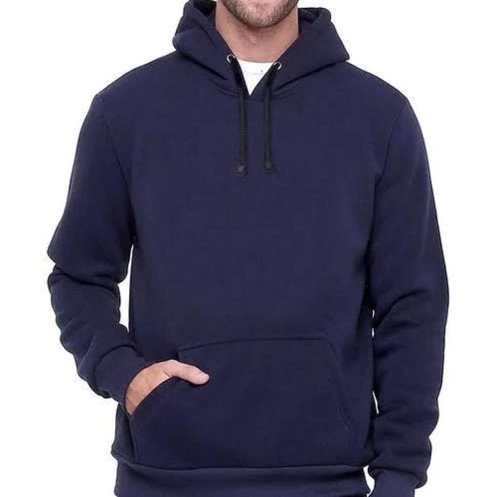 Moletom Conguru Masculino Liso Moda Confort Azul Marinho