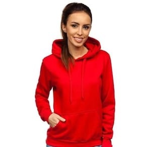 Moletom Conguru Feminino Liso Moda Inverno Confort Vermelho