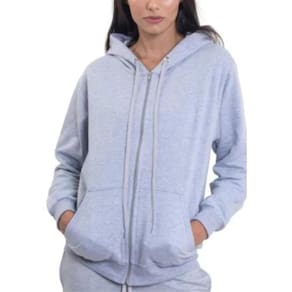 Moletom Feminino Conguru Ziper Liso Inverno Confort Cinza