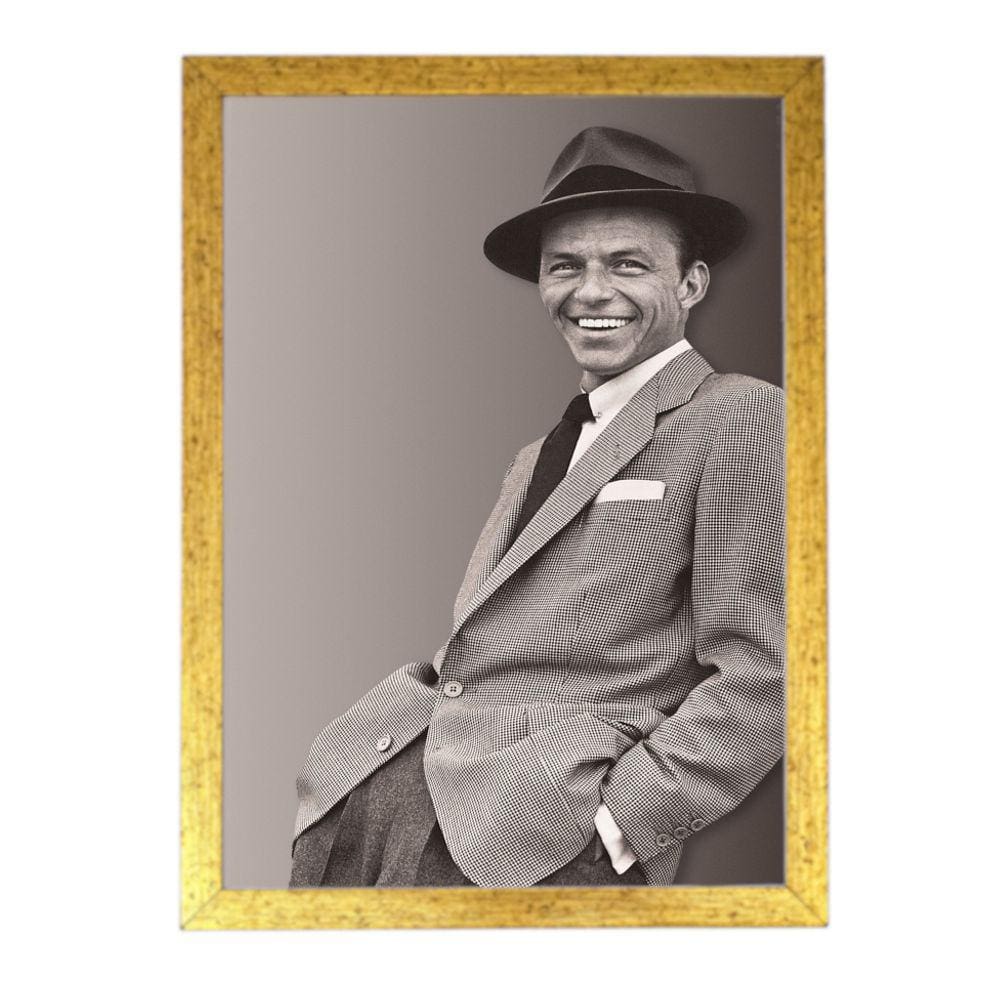 quadro poster com moldura musica frank sinatra DRD6368