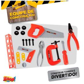 Brinquedo Equipe Construção Ferramentas 18 Peças S/ Caixa
