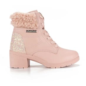 Bota Infantil Pink Cats Saltinho Pelinho E Brilhos V3371