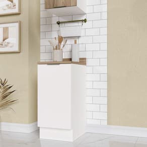 Balcão 1 Porta com Tampo e Rodapé Ipanema CabeCasa MadeiraMadeira Branco