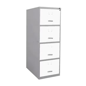 Arquivo De Aço 4 Gavetas P/ Pasta Suspensa C/ Chave Branco