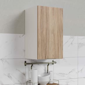 Armário Aéreo 1 Porta Ipanema CabeCasa MadeiraMadeira Acácia/Branco