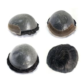 Prótese Capilar Cabelo Humano Hibrida Natural Bio Sh #1B