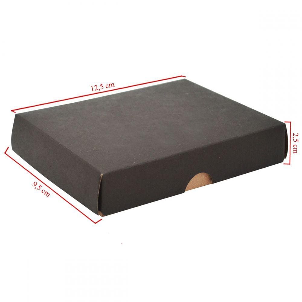 Caixa De Papelão Kraft Com 50 Unidades Embalagens 12.5cm x 9.5cm x 2.5cm