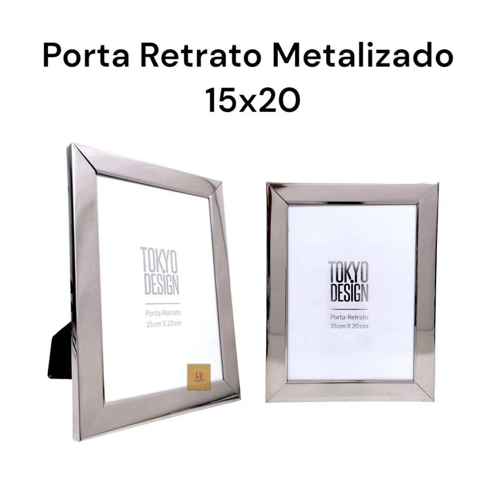 Porta Retrato Metalizado Luxo 15x20 Moldura de Fotos
