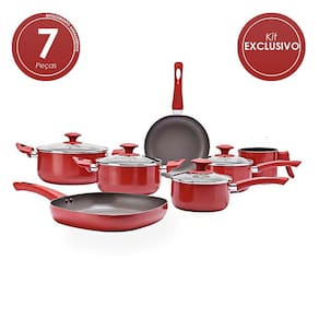 Jogo De Panelas 7Pcs C.L Antares Vrm/Fen