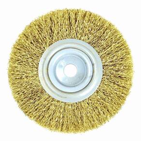 Escova Circular Ondulada de Aço Latonado 6 X 3/4 Polegadas