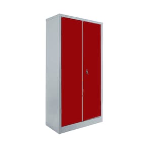 Armário De Aço 2 Portas Com Prateleira 1,20 C/ Chaves Vermelho