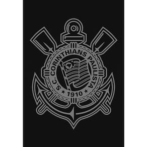 Toalha Social Buettner Jacquard Veludo Futebol Corinthians 33cmx50cm Preto