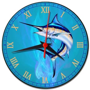 Relógio de Parede Peixe Espada Tema Pescaria Festa Pescador