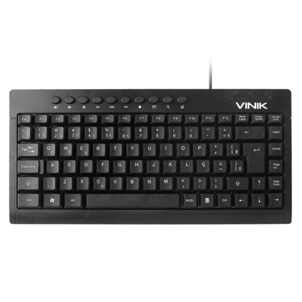 Mini Teclado USB Multimidia Dynamic 10 Teclas Multimidia ABNT2 Cabo 1.8M - Vinik - DT111