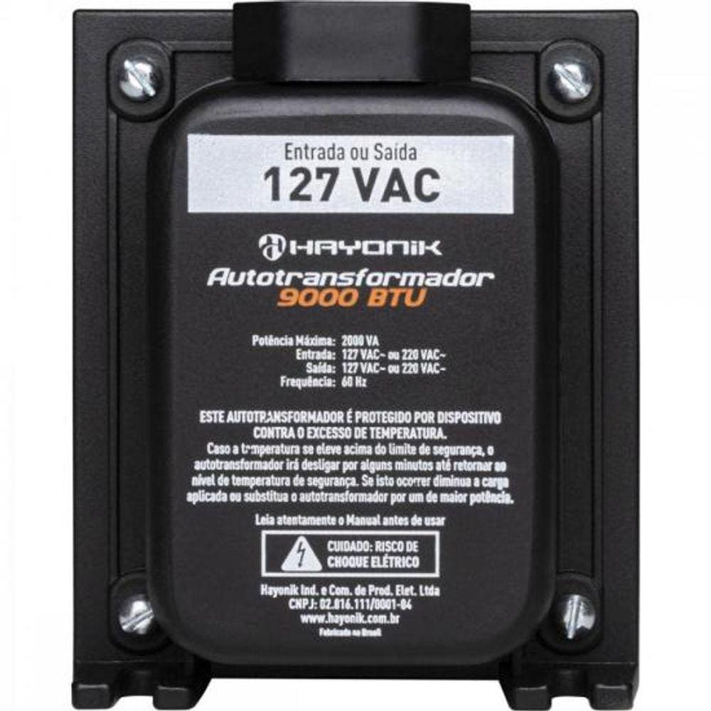 Autotrafo para ar condicionado 9000 BTU V2 Universal HAYONIK