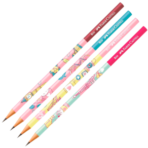 Lápis Preto Nº2 Faber-Castell Let`s Go Viagens 4 unidades