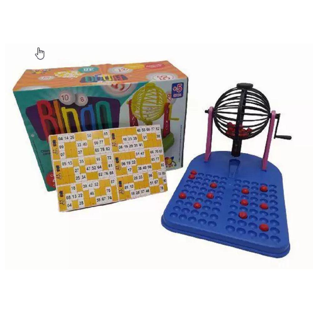 Jogo de Bingo Max 48 Cartelas 24cm em Plástico Dikamais - minipreco