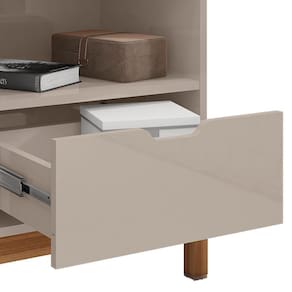 Kit 2 Mesas De Cabeceira 1 Gaveta 004015 Off White Dcasa Off White