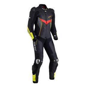 Macacao Texx 1 Peca Pista Preto Amarelo E Vermelho 4xl - 60