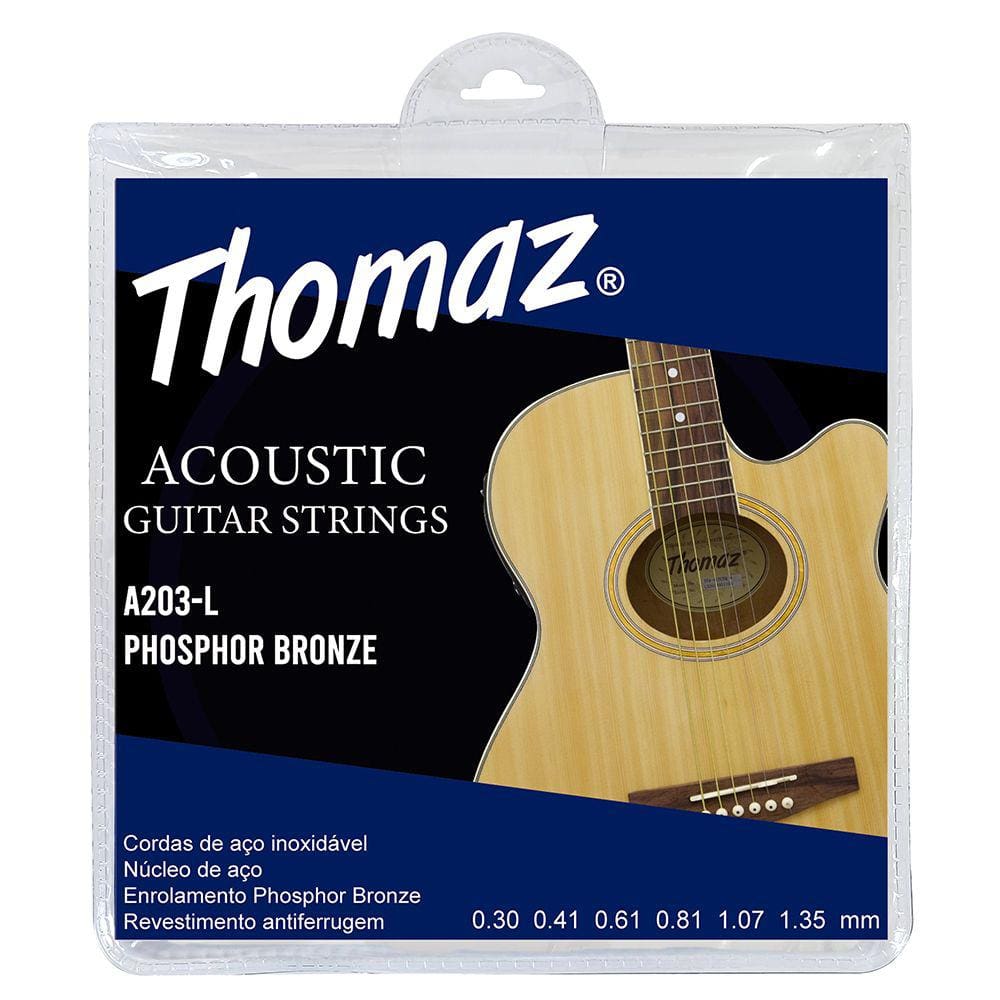 Encordoamento Violão Aço 012 Phosphor Bronze 203l Thomaz [F097]